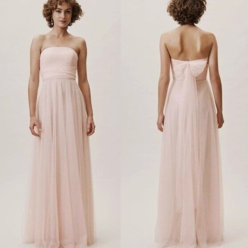 Jenny Yoo Dress Ryder Tulle Elegant Maxi in Blush Pink